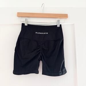 Alphalete Amplify Shorts small black seamless high waisted gym training active